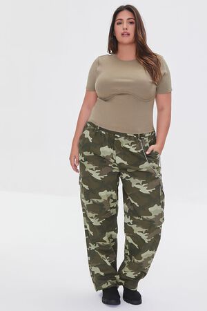 WOMEN ARMY CAMOUFLAGE JOGGER BOTTOMS RED CAMO JOGGING TROUSERS CARGO